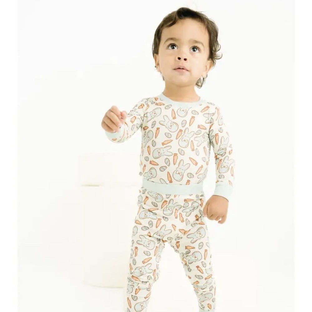 Little One Shop Blue Easter Bamboo Set